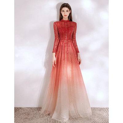 Vestido de Fiesta Rojo Elegante de Alta Gama para Mujer - Image 7