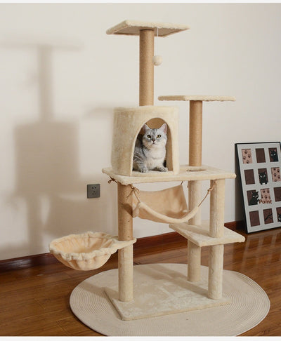 Combo de Árbol Rascador Grande con Cama para Gatos de Uso Doméstico - Image 13