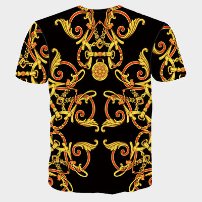 Playera Manga Corta para Hombre con Estampado de Letras a Rayas - Image 6