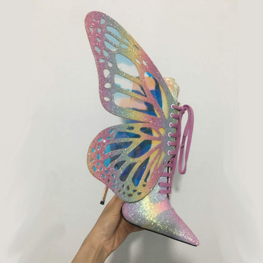 Botines Cortos con Alas de Mariposa y Lentejuelas Entrelazadas - Image 8