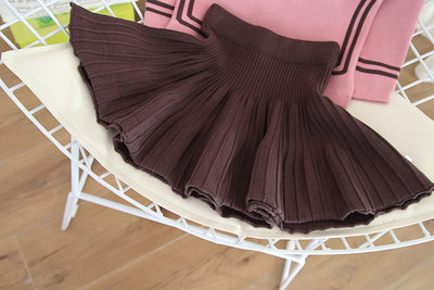 Conjunto de Falda y Suéter Tejido para Niñas Pequeñas y Medianas - Image 12