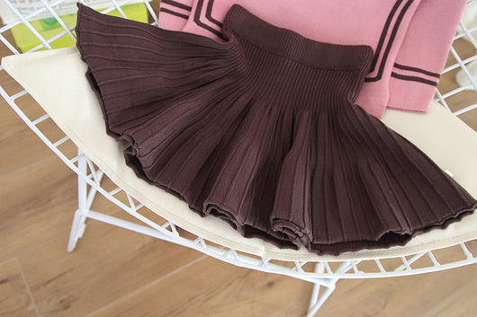 Conjunto de Falda y Suéter Tejido para Niñas Pequeñas y Medianas - Image 12