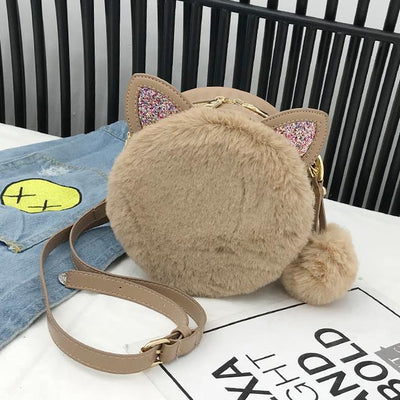 Bolso Mensajero Princesa Infantil de Peluche Suave Mediano para Niñas - Image 14