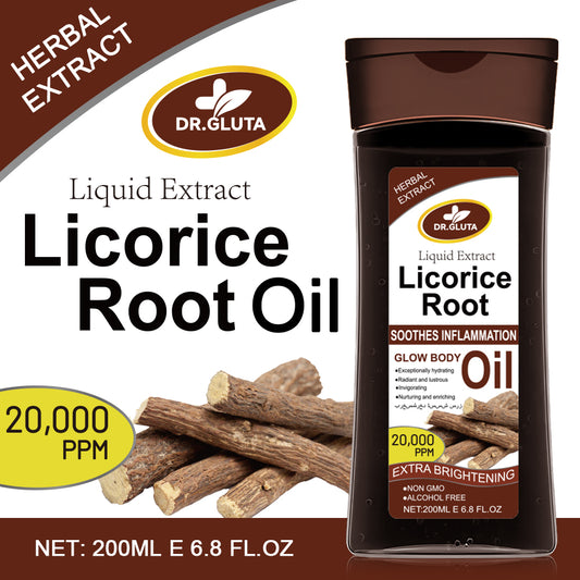 Aceite Corporal Extracto de Raíz de Regaliz - Iluminador y Blanqueador de Piel 200ml
