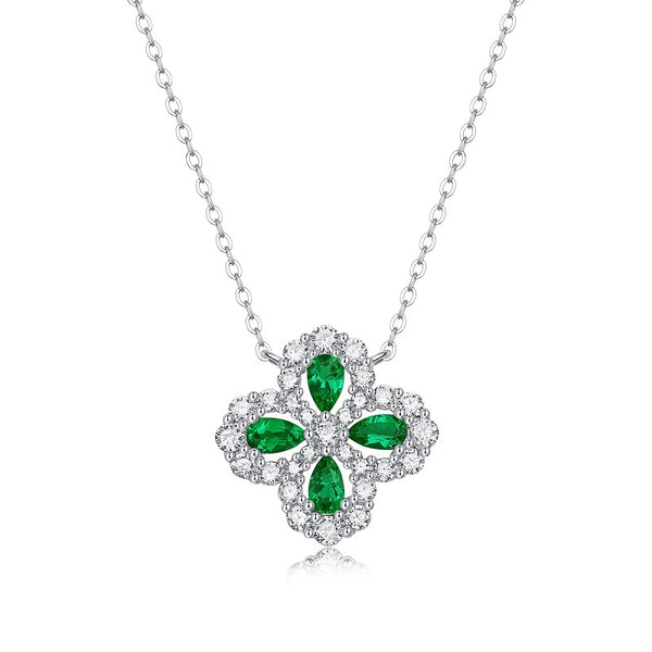 Colgante de Plata 925 Multicolor con Cadena y Esmeralda Cultivada - Image 4