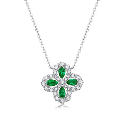 Colgante de Plata 925 Multicolor con Cadena y Esmeralda Cultivada - Image 4