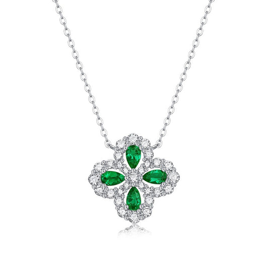Colgante de Plata 925 Multicolor con Cadena y Esmeralda Cultivada - Image 4