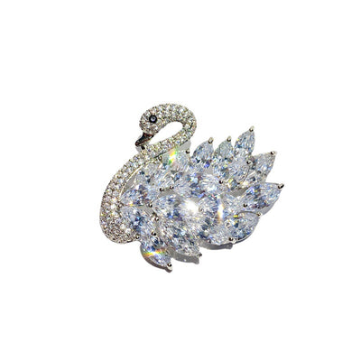 Broche Cisne de Circón Lujo Vintage Cristal - Image 7