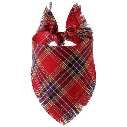Pañuelo Triangular para Perro con Borlas y Patrón Escocés - Image 12