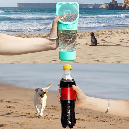 Botella de Agua 3 en 1 para Mascotas - Portátil con Dispensador de Alimento y Bolsas - Image 11