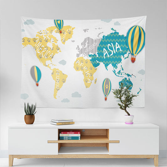 Tapiz Decorativo Nórdico con Estampado Vivo para Dormitorio