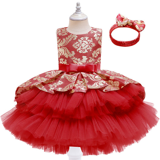 Vestido Infantil Elegante sin Mangas con Tul Esponjoso - Image 25