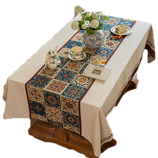 Mantel Rectangular para Mesa de Centro - Diseño Atmosférico en Tela - Image 2
