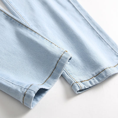 Pantalones Vaqueros Elásticos con Estampado Bordado para Hombre - Image 4