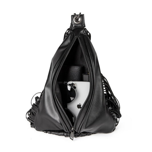 Mochila Elegante con Cartera Integrada y Detalles de Borlas - Image 2