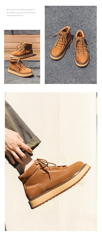 Botas Plataforma de Cuero Genuino Estilo Retro Británico - Image 19
