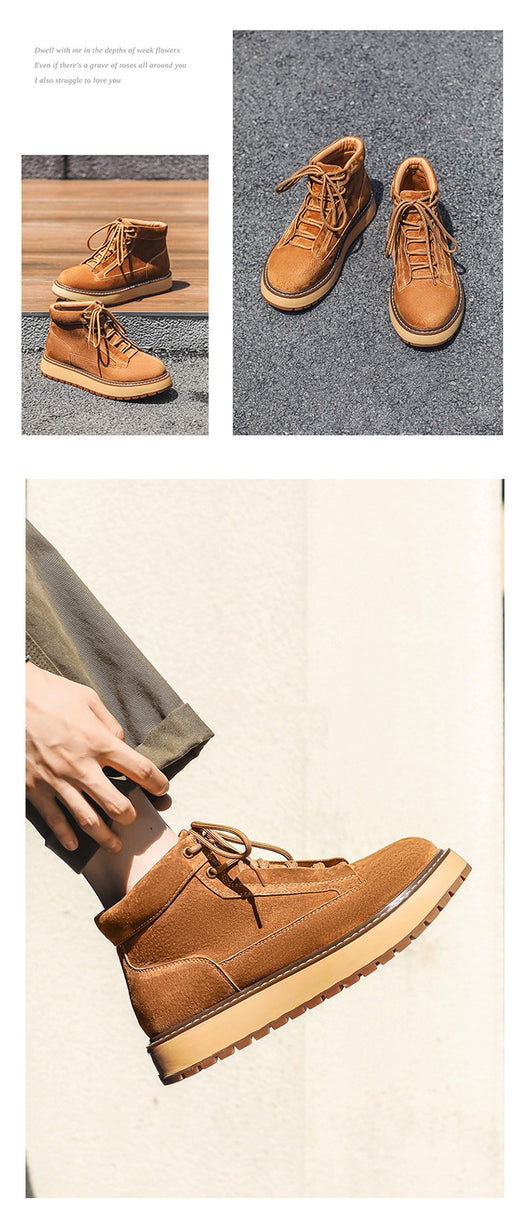 Botas Plataforma de Cuero Genuino Estilo Retro Británico - Image 19