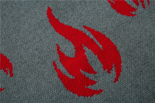Suéter Suelto Hip Hop Street Flame con Jacquard - Image 8