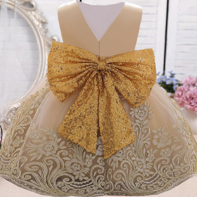 Vestido de Princesa para Niña de Un Año - Diseño Europeo Estampado Elegante - Image 25