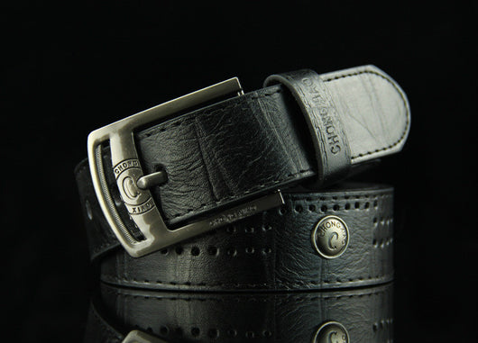 Cinturón Denim Casual para Hombre con Remaches Decorativos - Image 3