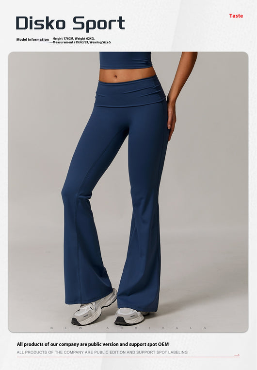 Pantalones Yoga Cintura Alta Plegables para Mujer - Image 41