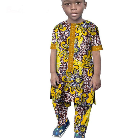 Conjunto Africano de Algodón Estampado - Camiseta y Pantalón - Image 24