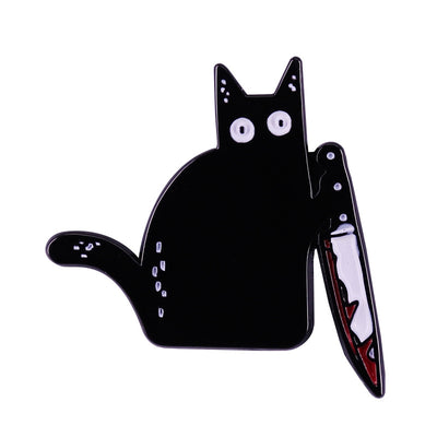 Broche Gato Asesino Halloween - Accesorio Cartoon Festivo - Image 3