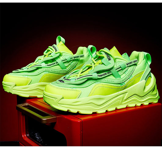 Tenis Casuales Tipo Daddy Mesh Suela Plana Talla Grande para Hombre - Image 11