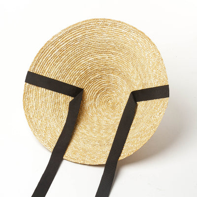 Sombrero de Paja Trenzado con Correas - Protección Solar Elegante - Image 3