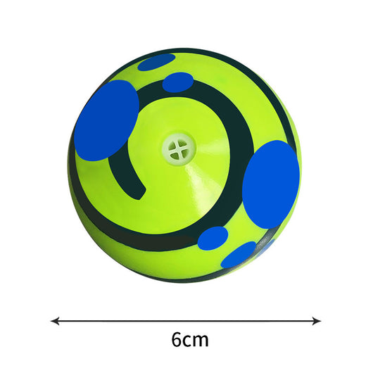 Yellow and green textured dog toy ball with food leakage holes, measuring 10cm in diameter. - Image 30