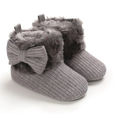 Botitas de Nieve para Bebés 0-1 Años con Diseño de Moño Tejido - Image 3