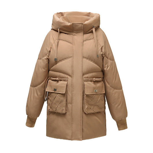 Abrigo Acolchado Grueso Talla Grande con Capucha - Algodón Cálido Invierno - Image 5