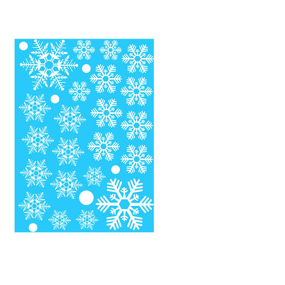 Pegatinas Navideñas para Ventanas - Copos de Nieve Estáticos Reutilizables