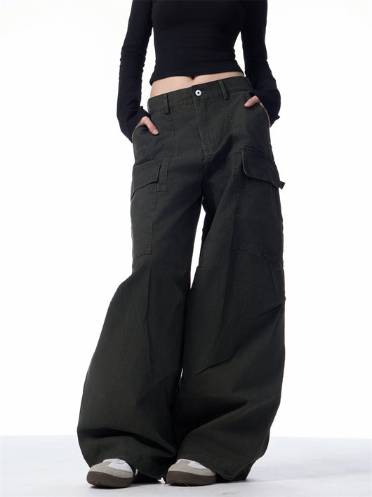 Pantalones Cargo Holgados para Mujer con Bolsillos Múltiples - Image 21