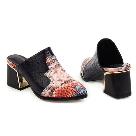 Pantuflas Estilo Occidental Combinadas Talla Grande - Diseño Europeo Moderno - Image 8