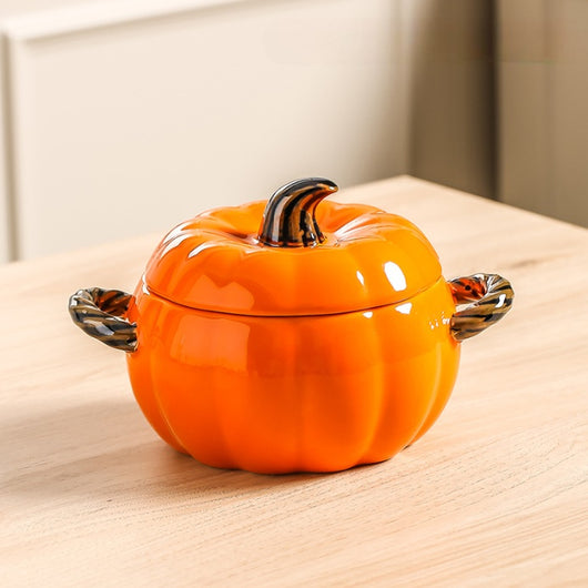 Sopera de Cerámica Decorativa Calabaza con Tapa - Image 9