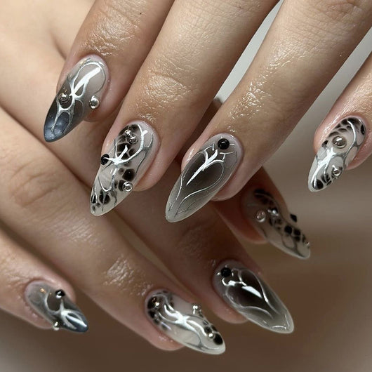 Uñas Postizas Almendra Removibles - Acabado Profesional
