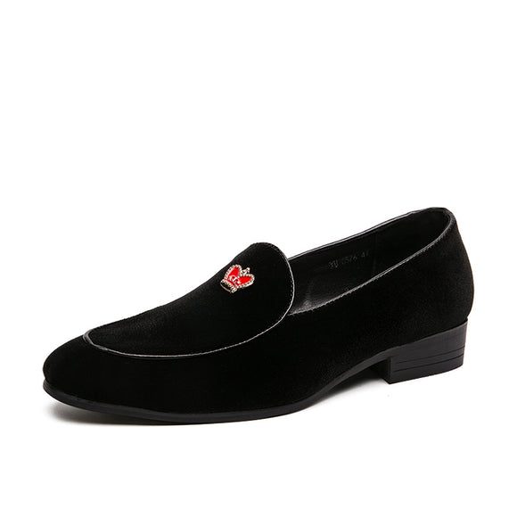 Sapatos masculinos casuais estilo retrô coreano de bico fino