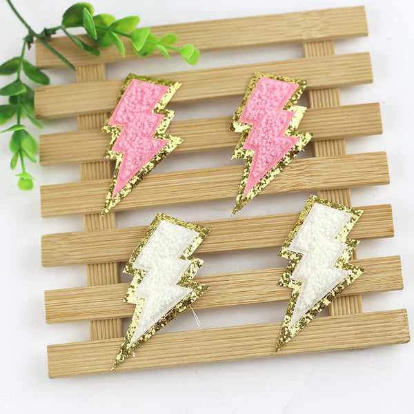 Parches Bordados de Rayo para Toallas - Stickers de Tela DIY