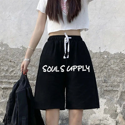 Shorts Deportivos Cintura Alta Sueltos Negros para Mujer - Efecto Adelgazante - Image 5