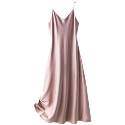 Vestido Largo Temperamento Francés para Mujer con Tirantes - Image 4