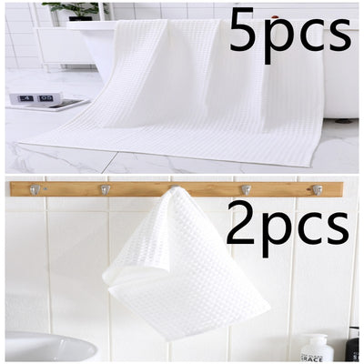 Toalla de Baño de Algodón Puro Textura Waffle - Súper Absorbente y Secado Rápido - Image 28