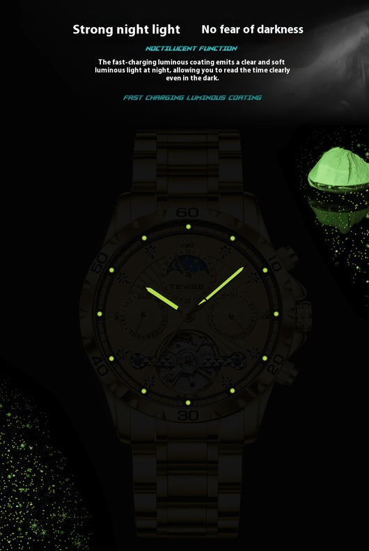 Reloj Mecánico Tourbillon Acero Inoxidable Resistente al Agua para Hombre - Image 14