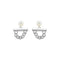 Design High-end Natural Pearl Earrings Blanco Dorado Color 925 Plateado