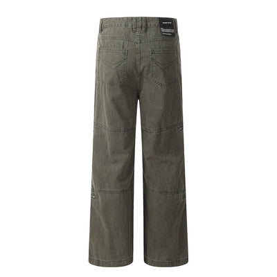 Pantalones Cargo Hombre Bolsillos Amplios Corte Recto con Cierre - Image 11