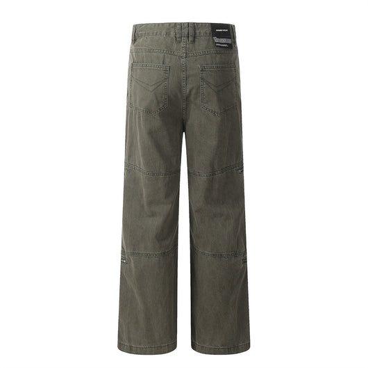 Pantalones Cargo Hombre Bolsillos Amplios Corte Recto con Cierre - Image 11