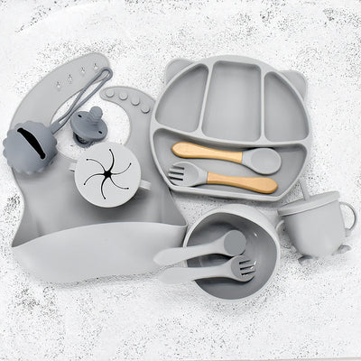 Set de Plato Compartido con Diseño de Ositos de Silicona - 9 Piezas - Image 16