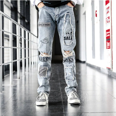 Jeans Slim Fit con Rotos en Rodillas - Estilo Urbano Moderno Hombre y Mujer - Image 8