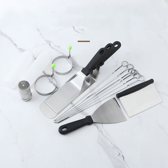 Set Completo de Herramientas BBQ en Acero Inoxidable - Pala para Asar Portátil