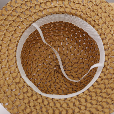 Sombrero de Paja para el Sol con Lazo de Encaje - Image 3